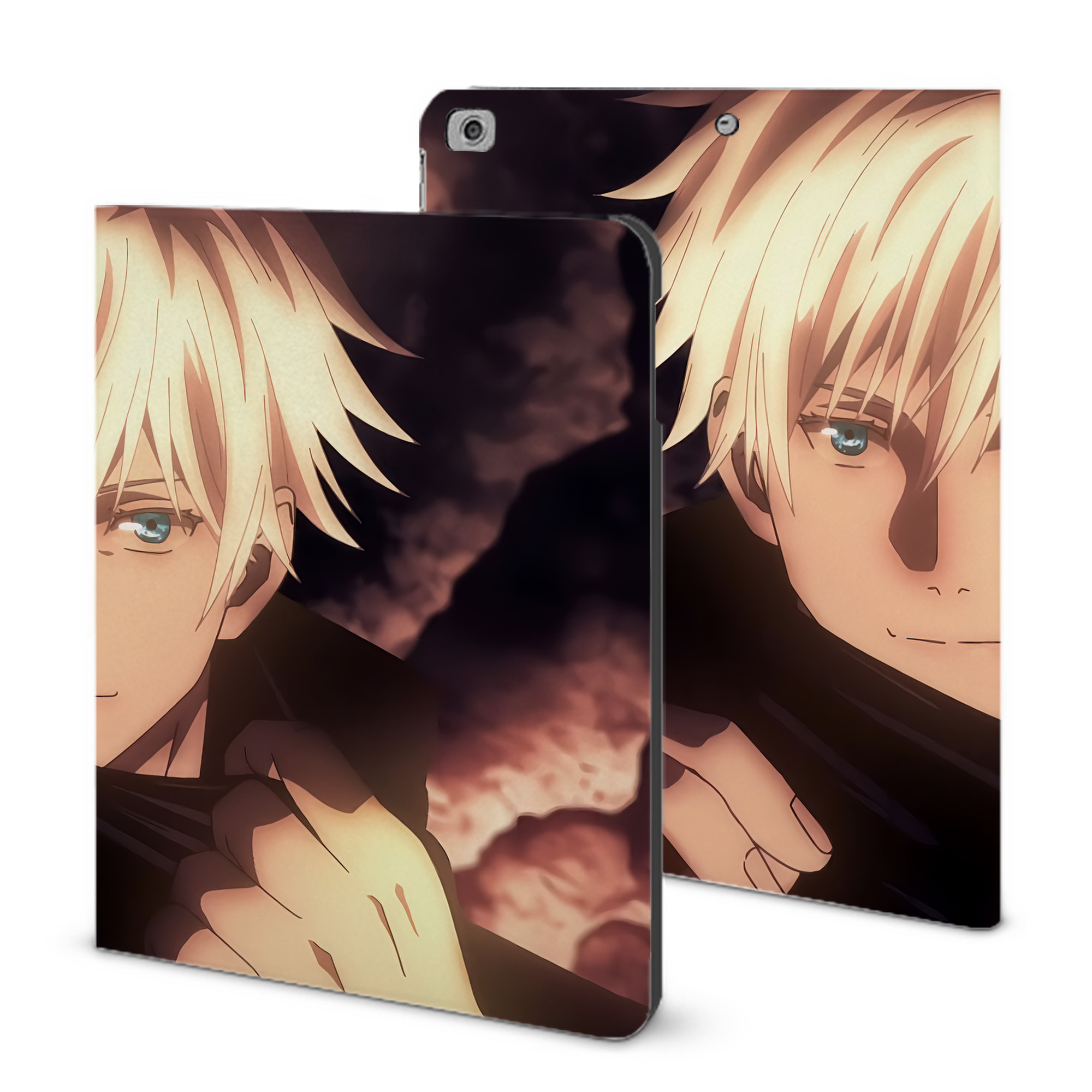 （画像用） 呪術廻戦 Jujutsu Kaisen IPad ケース ブック型 PUレザー TPU 耐衝撃 軽量 薄型 ペン収納なし 全面保護 IPad 各モデル対応